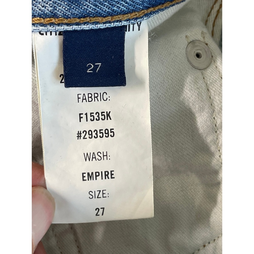 NEW Citizens of Humanity Lindz Lowrise Straight Jeans 27 Medium Wash Distressed - Picture 7 of 11